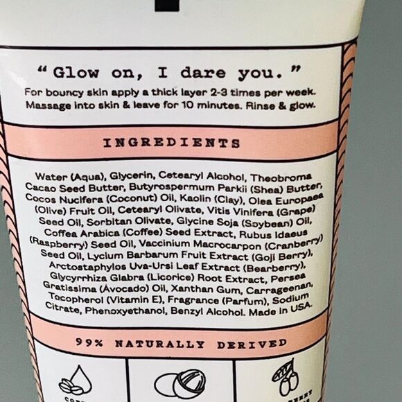 Frank Body Glow Mask Caffeinated Hydrating Soothes Puffiness 2.71 fl oz 80ml New - Picture 3 of 3